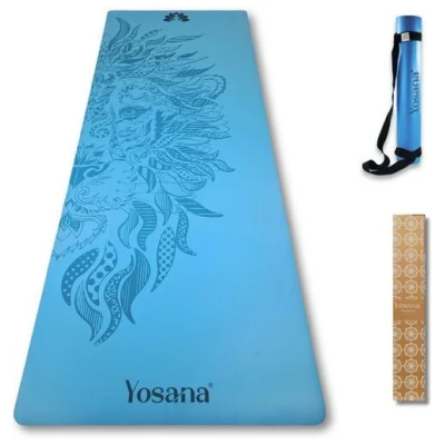 Yosana Yogamatte Ultra Grip inkl. Baumwolltragegurt (Löwe)