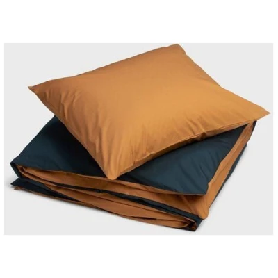 Yumeko Bettwäsche Perkal Double Face Ochre/Navy