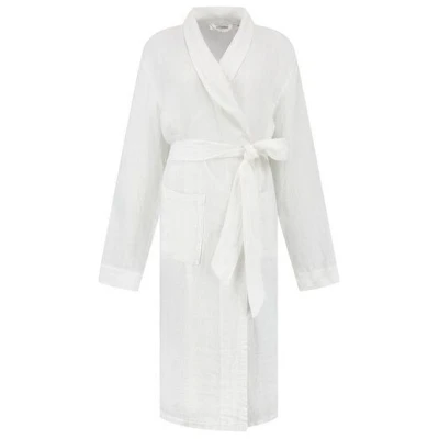 Yumeko Kimono Bademantel Gewaschenes Leinen Waffel