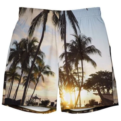 earlyfish recycelte Herren-Badehose Palmen
