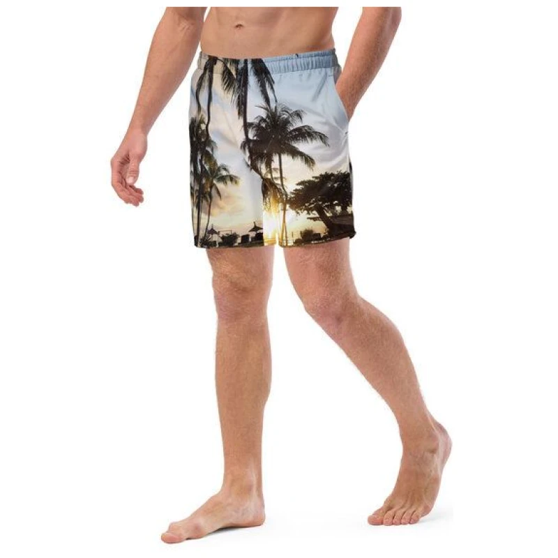 earlyfish recycelte Herren-Badehose Palmen