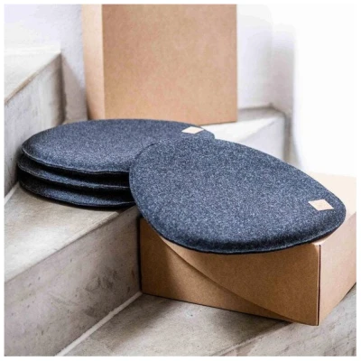 easy and green Sitzkissen 4er Set aus upcycling rPET Filz