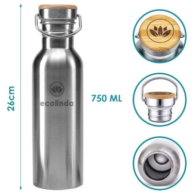 ecolinda Trinkflasche aus Edelstahl HIMALAYA 750ml