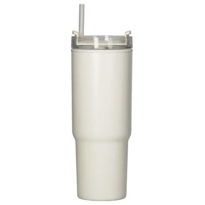 elasto Trinkbecher mit Strohhalm "Tampa" 800 ml - Isolierter Thermobecher