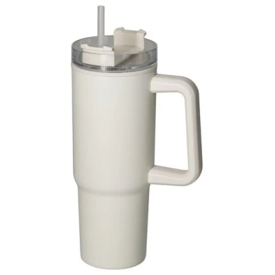 elasto Trinkbecher mit Strohhalm "Tampa" 800 ml - Isolierter Thermobecher