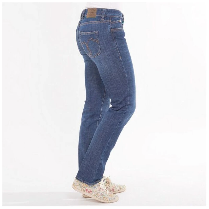 fairjeans Basic Jeans STRAIGHT WAVES, gerades Bein, jeansblau mit Waschung, mittelhoher Bund