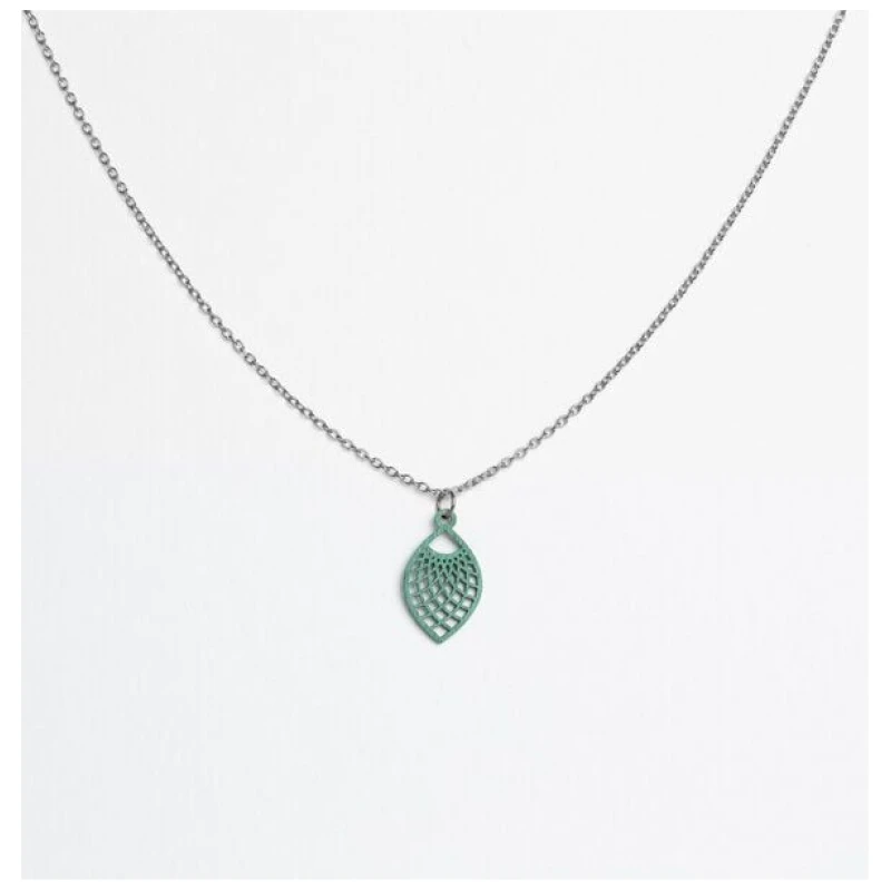 feinformart Kette mit Holzanhänger 'Leaf'