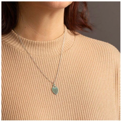 feinformart Kette mit Holzanhänger 'Leaf'