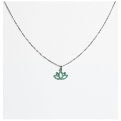 feinformart Kette mit Holzanhänger 'Lotus'