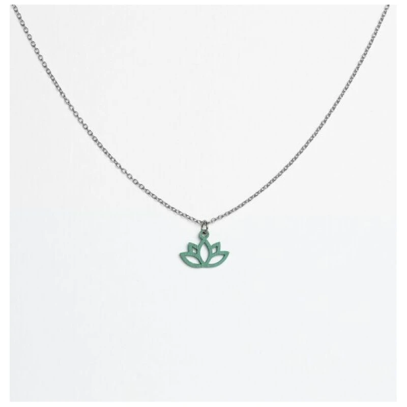 feinformart Kette mit Holzanhänger 'Lotus'