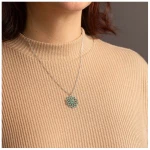 feinformart Kette mit Holzanhänger 'Mandala'