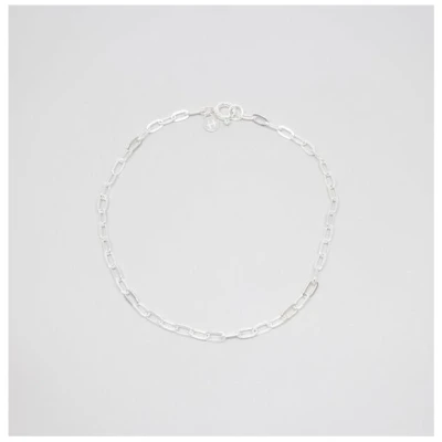 fejn jewelry Fußkette 'link chain' - flache Gliederkette aus Silber/vergoldet