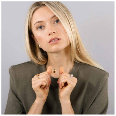 fejn jewelry Kette 'big drop' mit großem Tropfenanhänger