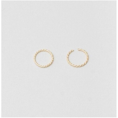 fejn jewelry Ohrringe 'tiny twisted mini hoops' im gedrehtem Look