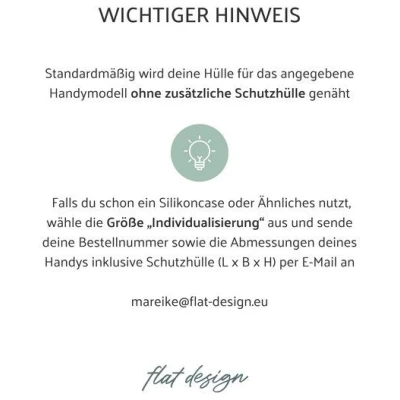 flat design by Mareike Kriesten Hülle Tasche für Apple iPhone - VEGANer Filz - AVEIRO