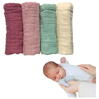 furora BABY Baby Spucktücher Mulltücher Sets (Bio-Musselin: super soft) 80x80cm/ 25x25cm
