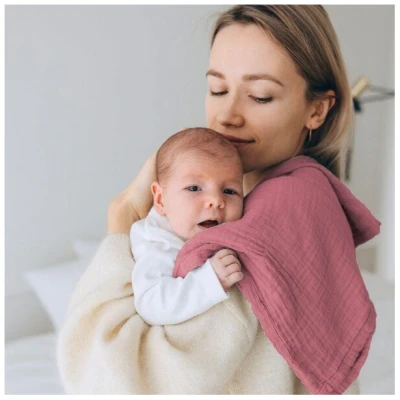 furora BABY Baby Spucktücher Mulltücher Sets (Bio-Musselin: super soft) 80x80cm/ 25x25cm