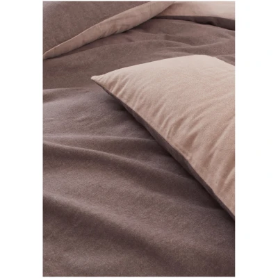 hessnatur Biber Wendebettwäsche-Set aus Bio-Baumwolle - braun - Größe 135x200 / 40x80 cm