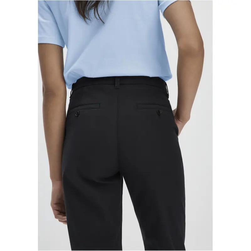 hessnatur Damen Chino Regular aus Bio-Baumwolle - schwarz - Größe 34