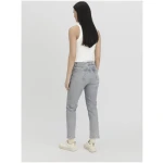 hessnatur Damen Jeans BEA High Rise Straight aus Bio-Denim - grau - Größe 25/29