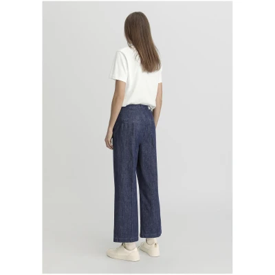 hessnatur Damen Jeans Culotte Regular aus Bio-Denim mit Kapok - blau - Größe 34