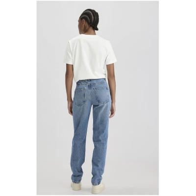 hessnatur Damen Jeans HANNA High Rise Mom aus Bio-Denim - blau - Größe 26/30