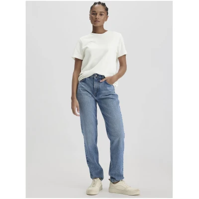 hessnatur Damen Jeans HANNA High Rise Mom aus Bio-Denim - blau - Größe 26/30