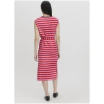 hessnatur Damen Jersey Kleid Midi Regular aus Bio-Baumwolle - rosa - Größe 34