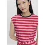 hessnatur Damen Jersey Kleid Midi Regular aus Bio-Baumwolle - rosa - Größe 34