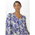 hessnatur Damen Jersey-Kleid Midi Relaxed aus Bio-Baumwolle - blau - Größe 34