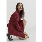 hessnatur Damen Jersey Kleid Midi Relaxed aus TENCEL™ Lyocell mit Bio-Baumwolle - rot - Größe 34