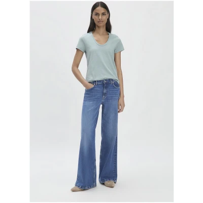 hessnatur Damen Jersey Slub T-Shirt Regular aus Bio-Baumwolle - gelb - Größe 34