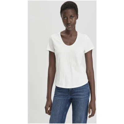hessnatur Damen Jersey Slub T-Shirt Regular aus Bio-Baumwolle - weiß - Größe 34