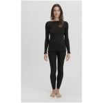 hessnatur Damen Longsleeve Fitted WARM TOUCH aus Bio-Merinowolle und TENCEL™ Lyocell - schwarz - Größe 34