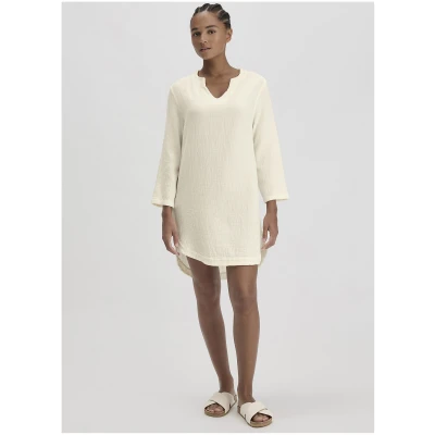 hessnatur Damen Musselin Nachthemd Relaxed PURE COMFORT - natur - Größe 34