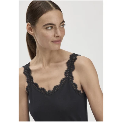 hessnatur Damen Nachthemd Fitted COTTON FEELING aus Bio-Baumwolle - schwarz - Größe 34