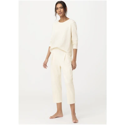 hessnatur Damen Pyjama Regular PURE NATURE aus Bio-Baumwolle - natur - Größe 34