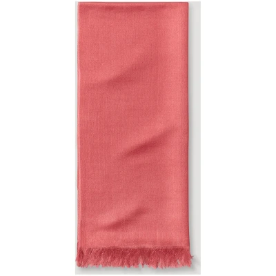 hessnatur Damen Schal aus Schurwolle mit Seide - rot - Größe 45x200 cm