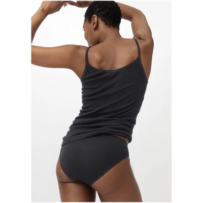 hessnatur Damen Slip Low Cut 2er-Set PURE NATURE aus Bio-Baumwolle - schwarz - Größe 34
