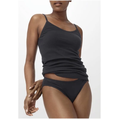 hessnatur Damen Slip Low Cut 2er-Set PURE NATURE aus Bio-Baumwolle - schwarz - Größe 34