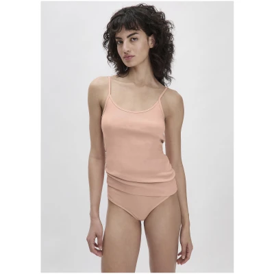 hessnatur Damen Spaghetti Top Fitted 2er-Set PURE NATURE aus Bio-Baumwolle - rosa - Größe 34