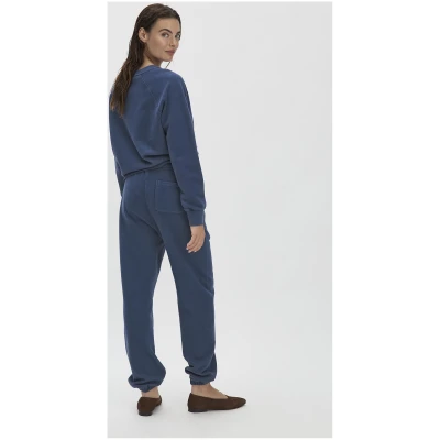 hessnatur Damen Sweathose Relaxed aus Bio-Baumwolle - blau - Größe 34