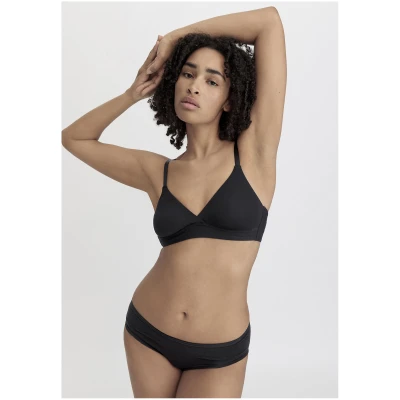 hessnatur Damen Triangel BH bügellos PURE SENSE aus TENCEL™ Modal - schwarz - Größe 70A