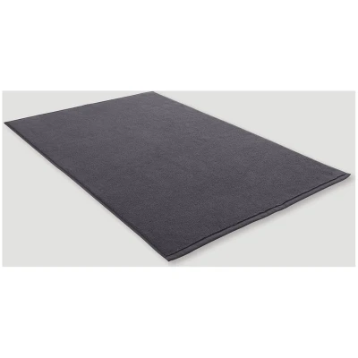 hessnatur Frottier Badematte aus Bio-Baumwolle - grau - Größe 50x80 cm