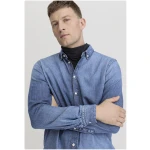 hessnatur Herren Jeans Hemd Regular aus Bio-Denim - blau - Größe XS (37/38)