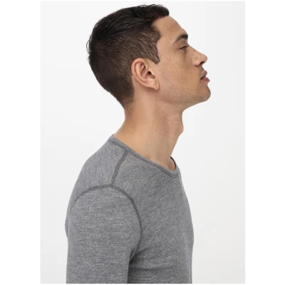 hessnatur Herren Merino Langarmshirt Regular PURE FUNCTION mit Bio-Merinowolle und Seide - grau - Größe 4 = S