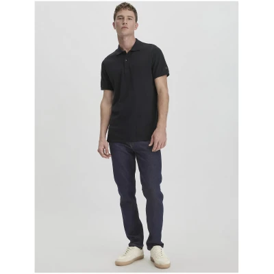 hessnatur Herren Piqué Polo Regular aus Bio-Baumwolle - schwarz - Größe 46