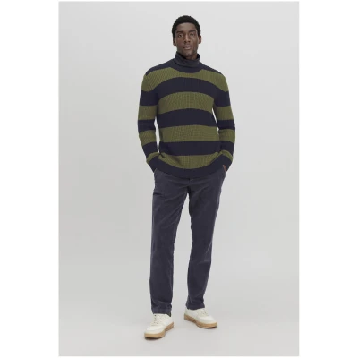 hessnatur Herren Pullover Regular aus Bio-Baumwolle und Bio-Merinowolle - blau - Größe 46