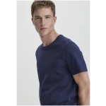 hessnatur Herren Pyjama Relaxed PURE NATURE aus Bio-Baumwolle - blau - Größe 46