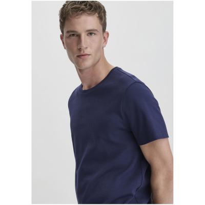 hessnatur Herren Pyjama Relaxed PURE NATURE aus Bio-Baumwolle - blau - Größe 46